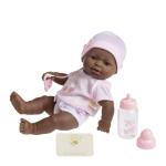 JC Toys/Berenguer - JC Toys, La Newborn 12inches African American All Vinyl Nursery Gift Set Doll